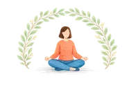Illustration of a person meditating peacefully