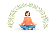 Illustration of a person meditating peacefully, representing stress and emotion management through therapy in Ramsey NJ and Bergen County